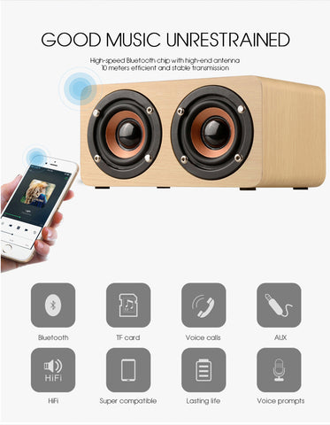 Wooden Wireless Bluetooth Speaker