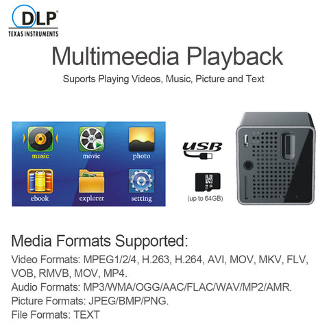 Ultra-Mini Portable Projector